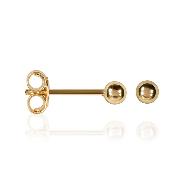 Pendientes “Puces 1Mm” – Oro Amarillo 375/1000
