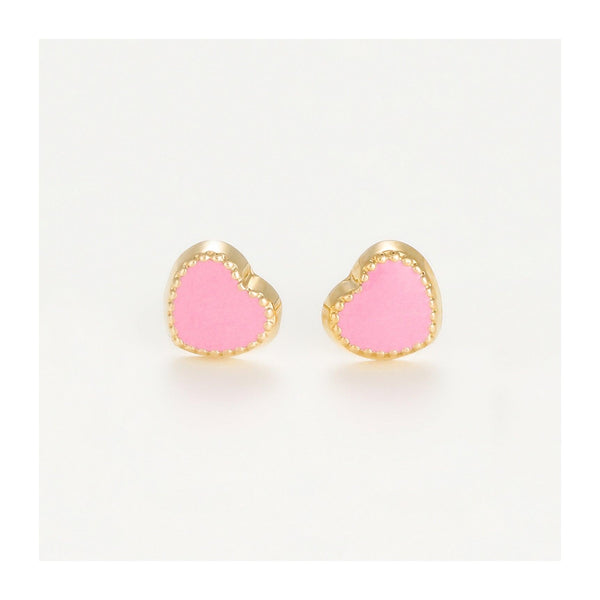 Children's Earrings "Joli Coeur" 375/1000 Yellow Gold
