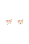 Children's Earrings "Butterfly Lovers" 375/1000 Yellow Gold