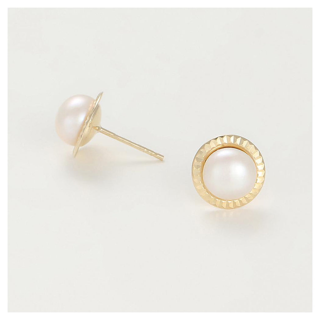 Boucles D'Oreilles "Barcelona" Or Jaune 375/1000 Et Perle