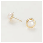 Boucles D'Oreilles "Barcelona" Or Jaune 375/1000 Et Perle