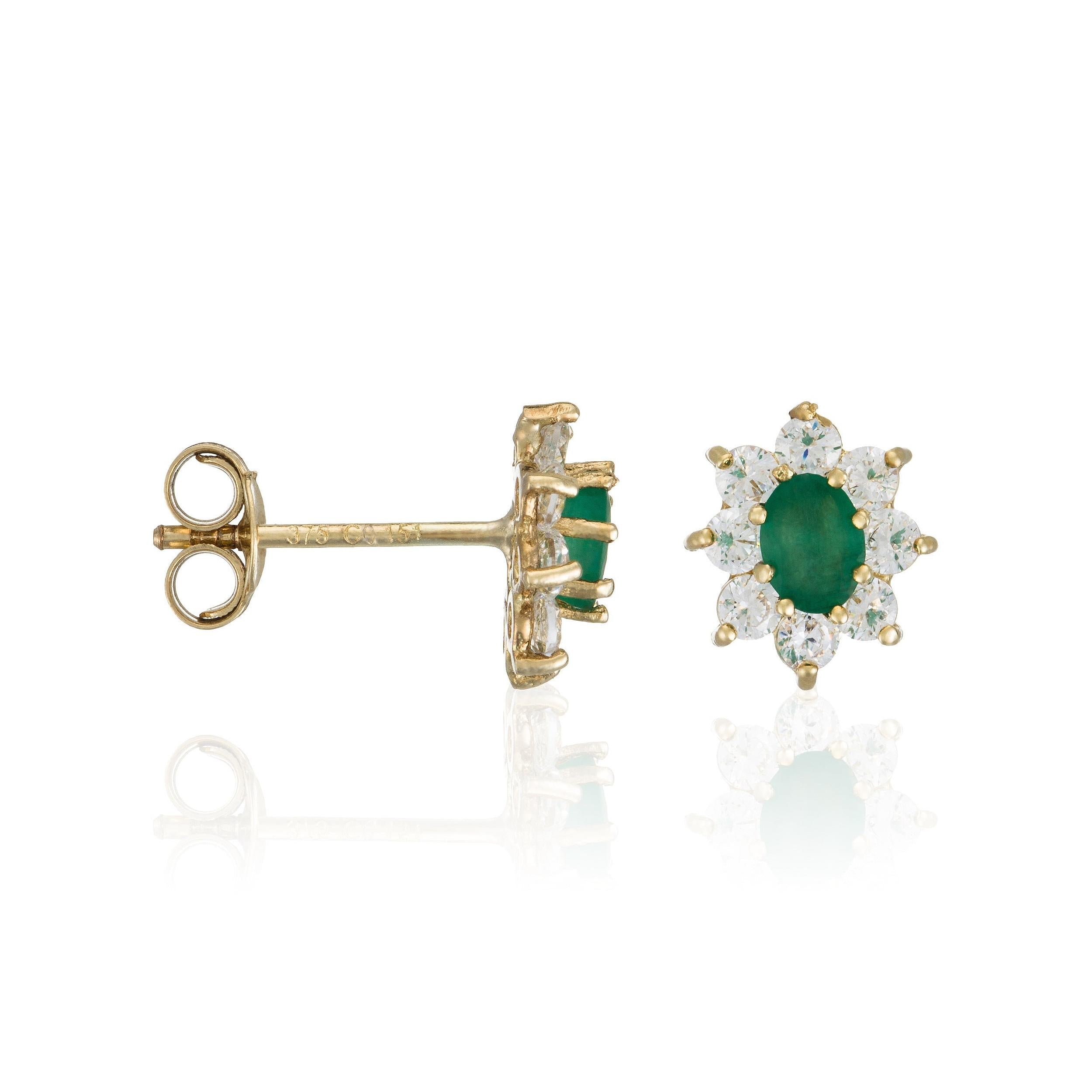 “Daisy Emerald” Earrings 0.20Ct/2