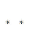 Boucles D'Oreilles "Margherite Saphir" Or Jaune 375/1000