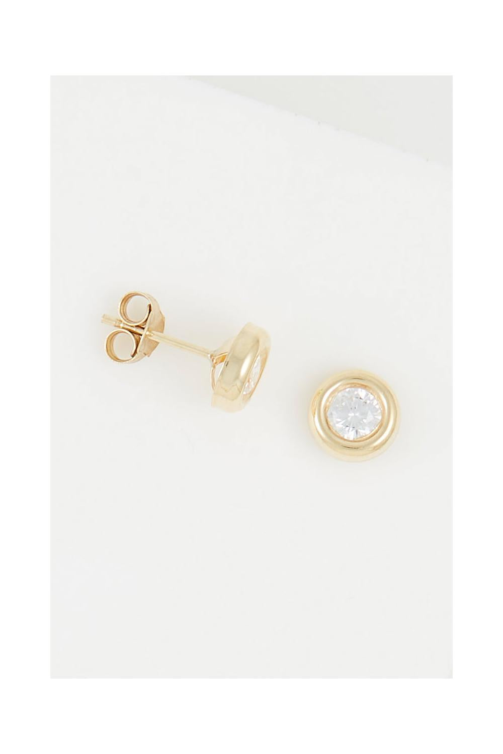 “Precious” Earrings 375/1000 Yellow Gold And Zirconium