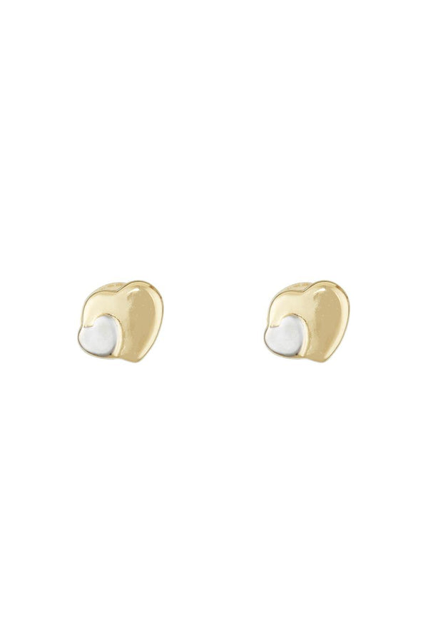Pendientes Infantiles “Corazón” Oro Bicolor 375/1000
