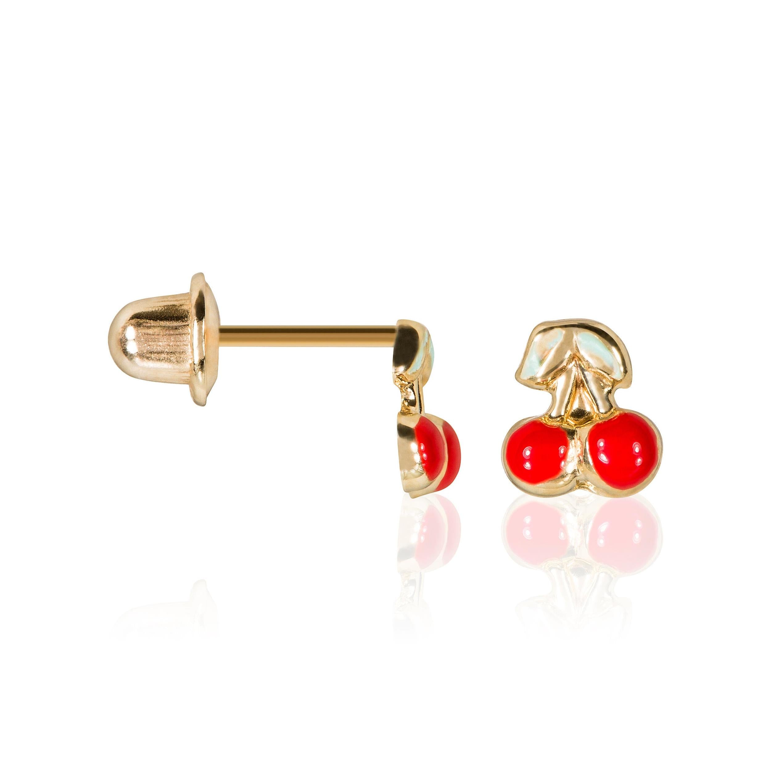 Children's Earrings "Cerisette" Yellow Gold 375/1000