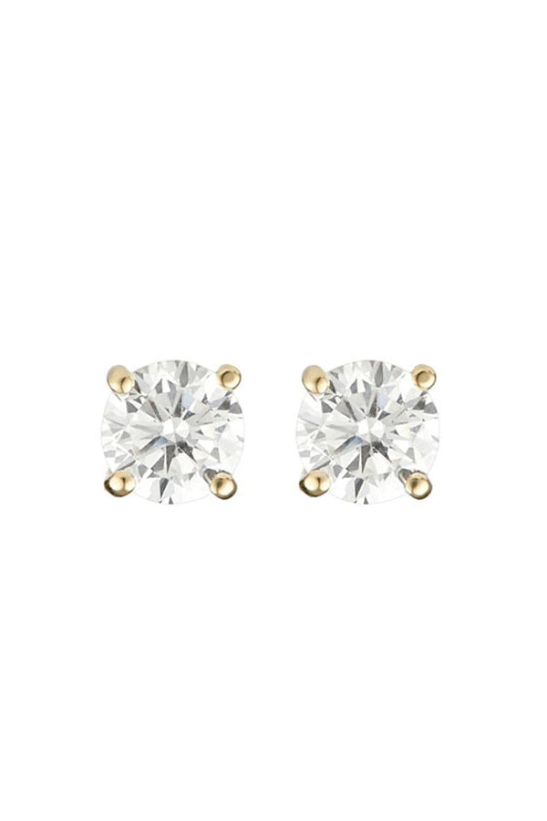 Pendientes “Simply You 3Mm” Oro amarillo 375/1000 y circonitas