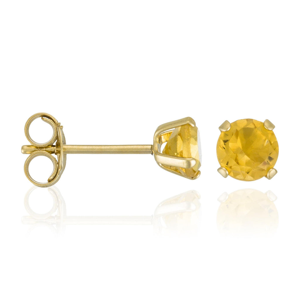 Pendientes “Chip Citrino De 4 Mm”: 0.4Ct/2