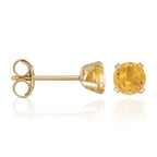 Pendientes “Chip Citrino De 4 Mm”: 0.4Ct/2