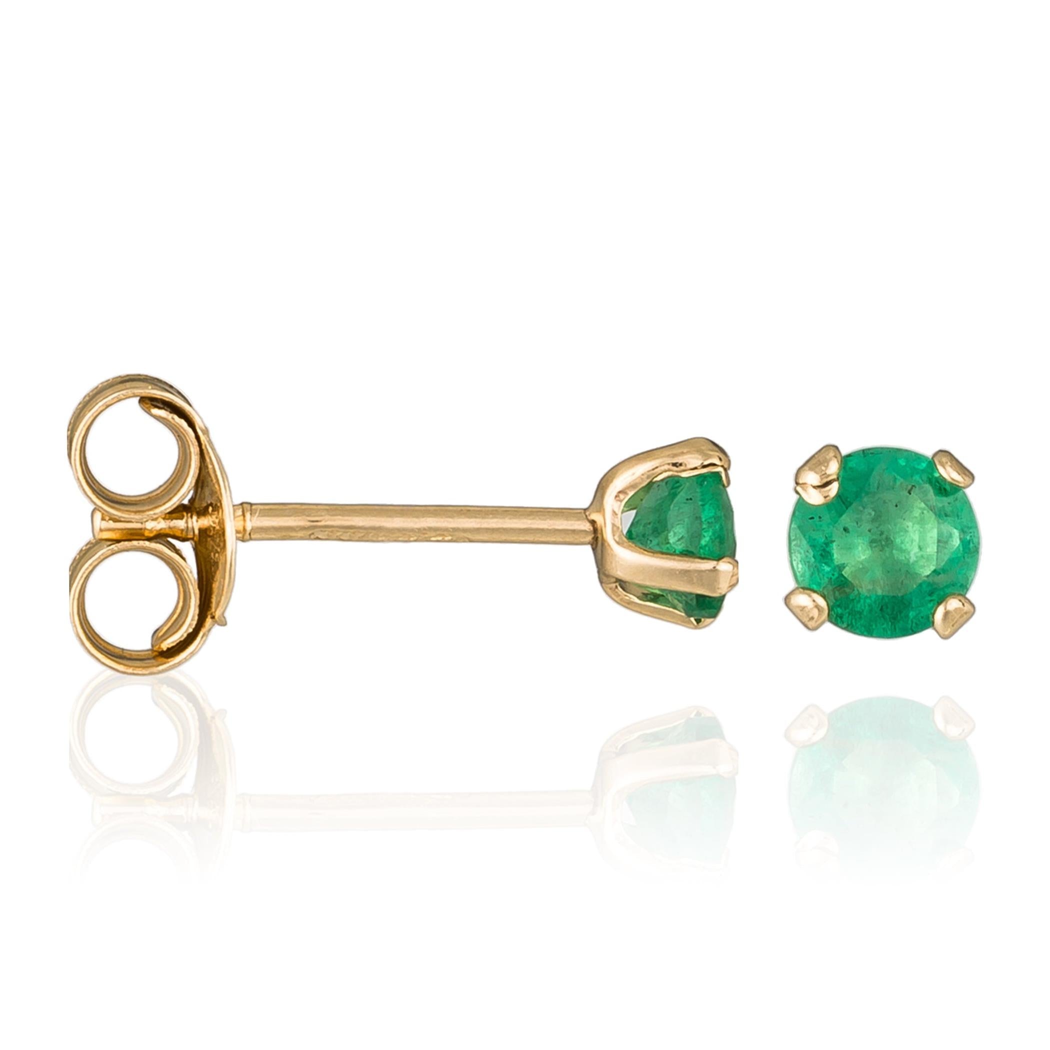 Pendientes “Chip Esmeralda de 3 mm”: 0,24 quilates/2