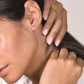 Boucles D'Oreilles "Puce Topaze 4Mm" : 0,45Ct/2