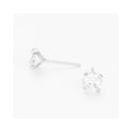 Boucles D'Oreilles "Simply You 5Mm" Or Blanc 375/1000 Et Zirconium