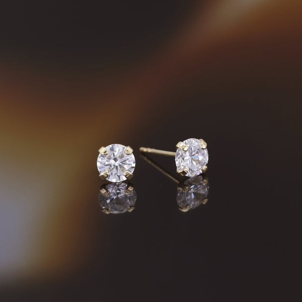 Pendientes “Simply You 5Mm” Oro Amarillo 375/1000 Y Circonitas