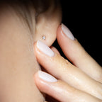 Pendientes "Diamante único 0.06" D0.06/2 - Oro amarillo 375/1000