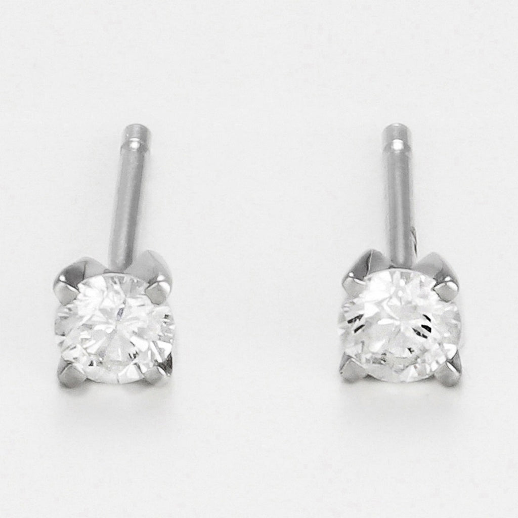 Pendientes "Single Diamond 0.20" Diamantes 0.20/2 - Oro Blanco