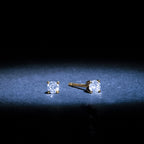 "Single Diamond 0.20" Earrings Diamonds 0.20/2 - 375/1000 Yellow Gold