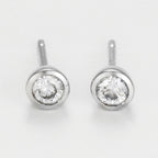 Boucles D'Oreilles "Puces Serti Clos 0,15"
