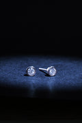 Boucles D'Oreilles "Puces Serti Clos 0,15"