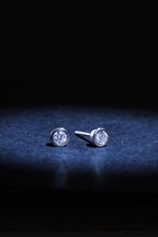 Boucles D'Oreilles "Puces Serti Clos 0,15"