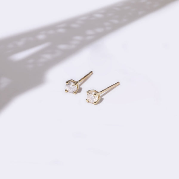 Pendientes "Cristina" D 0.25/2 - Oro amarillo 375/1000