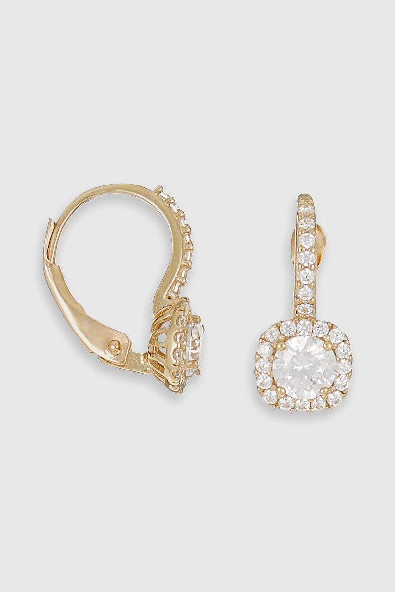 Boucles D'oreilles "Leeds" Or Jaune 375/1000 et Zirconium