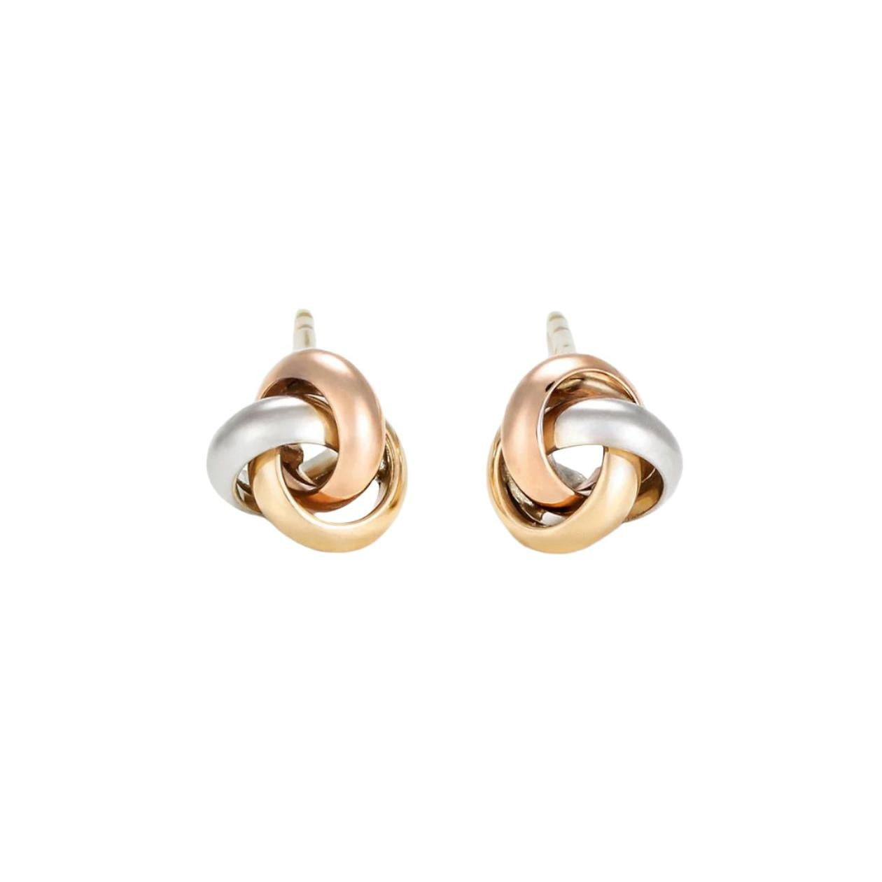 Boucles D'Oreilles "Noeud Tricolore"
