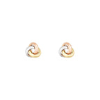 Boucles D'Oreilles "Noeud Tricolore" - Or Tricolore 375/1000
