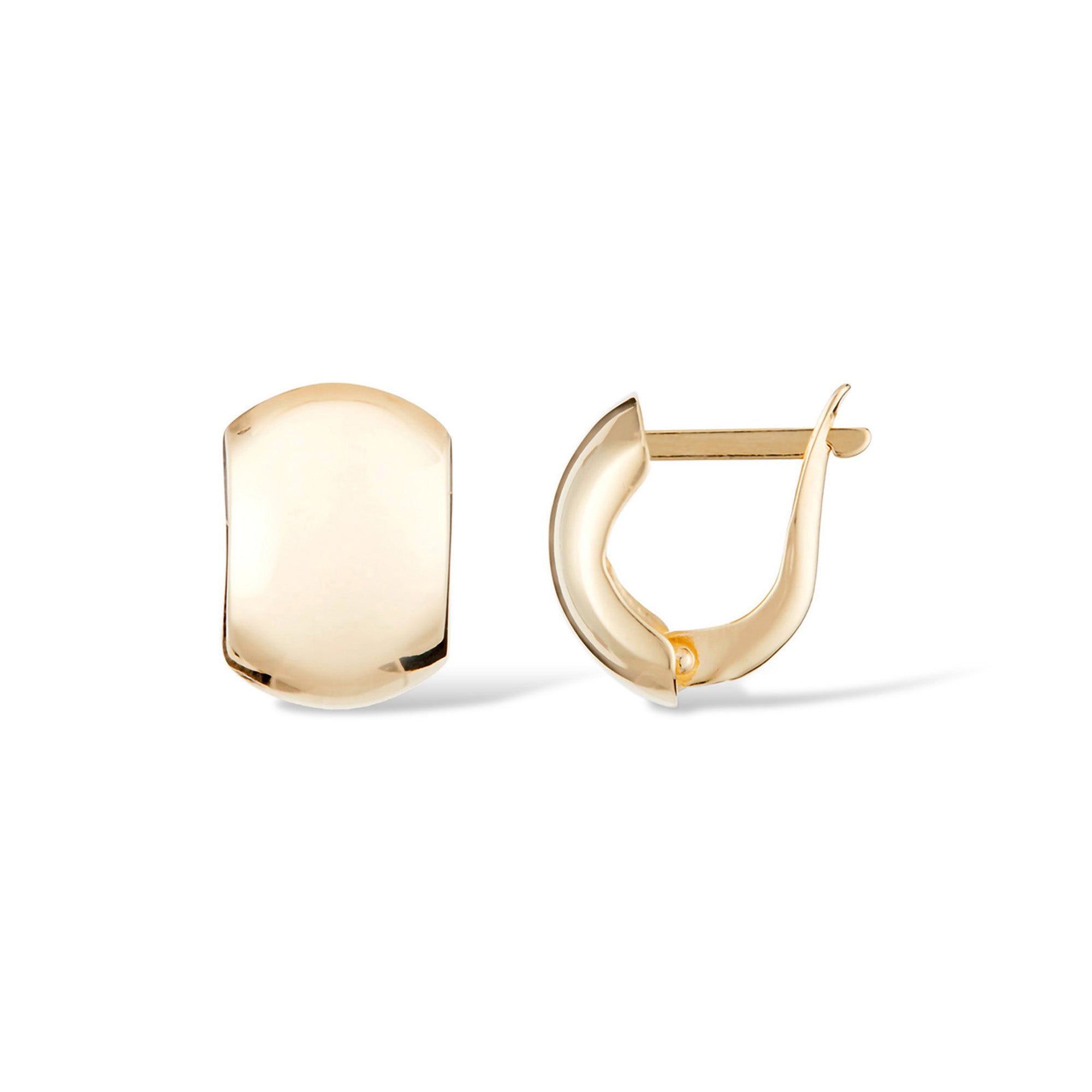 Boucles D'Oreilles "Carré D'Or" Or Jaune 375/1000