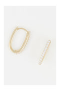 Pendientes “Lizzy” Oro amarillo 375/1000 y circonitas