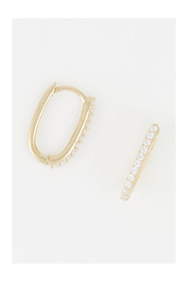 Pendientes “Lizzy” Oro amarillo 375/1000 y circonitas