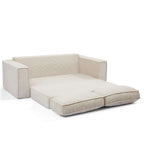 Erebus - Canapé Droit Compressé Et Convertible Déplimousse 3 Places - Velours Côtelé - Beige