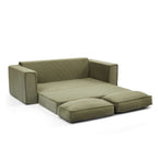 Erebus - Canapé Droit Compressé Et Convertible Déplimousse 3 Places - Velours Côtelé - Vert