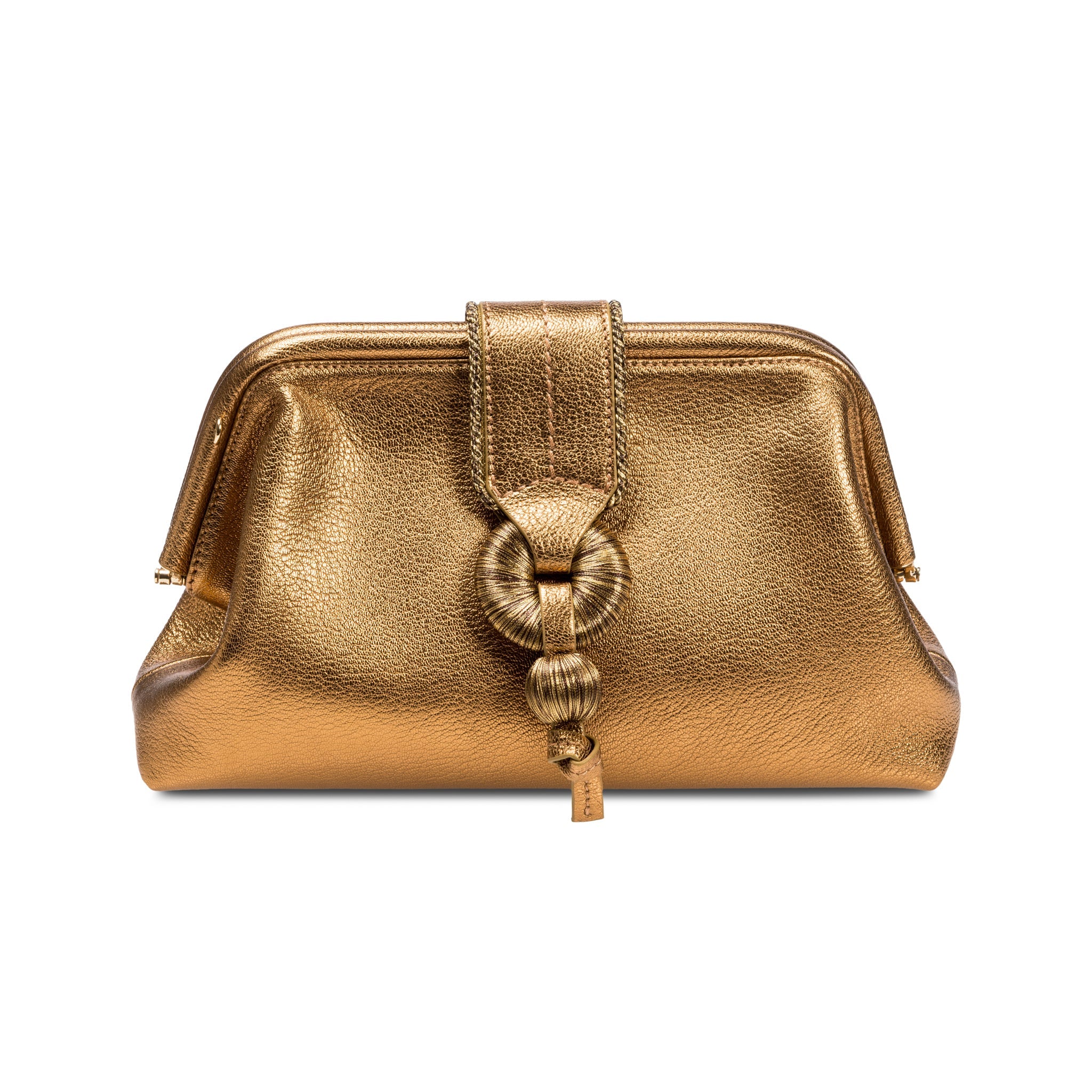 Boho Chic Bronze Pouch Bag