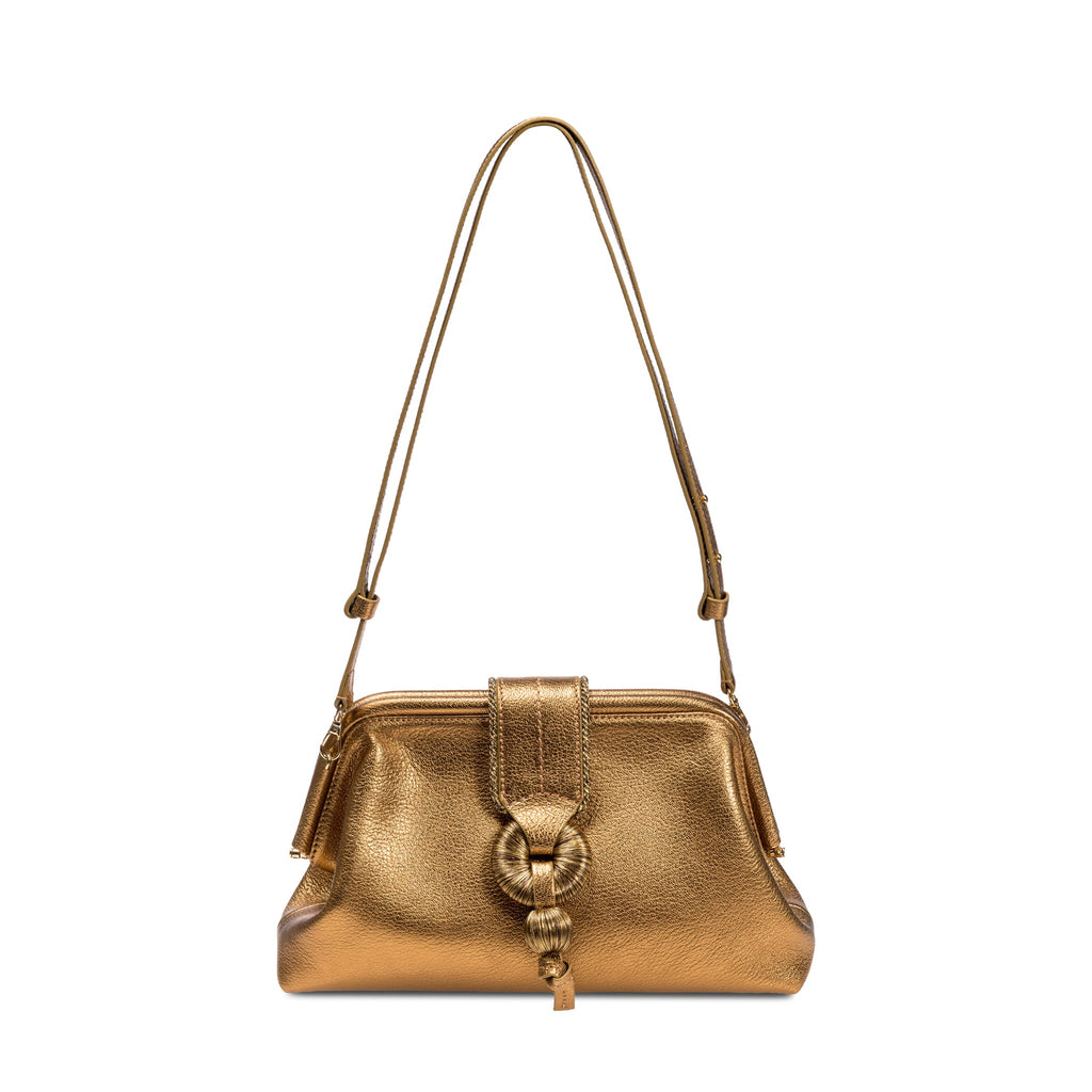 Boho Chic Bronze Pouch Bag