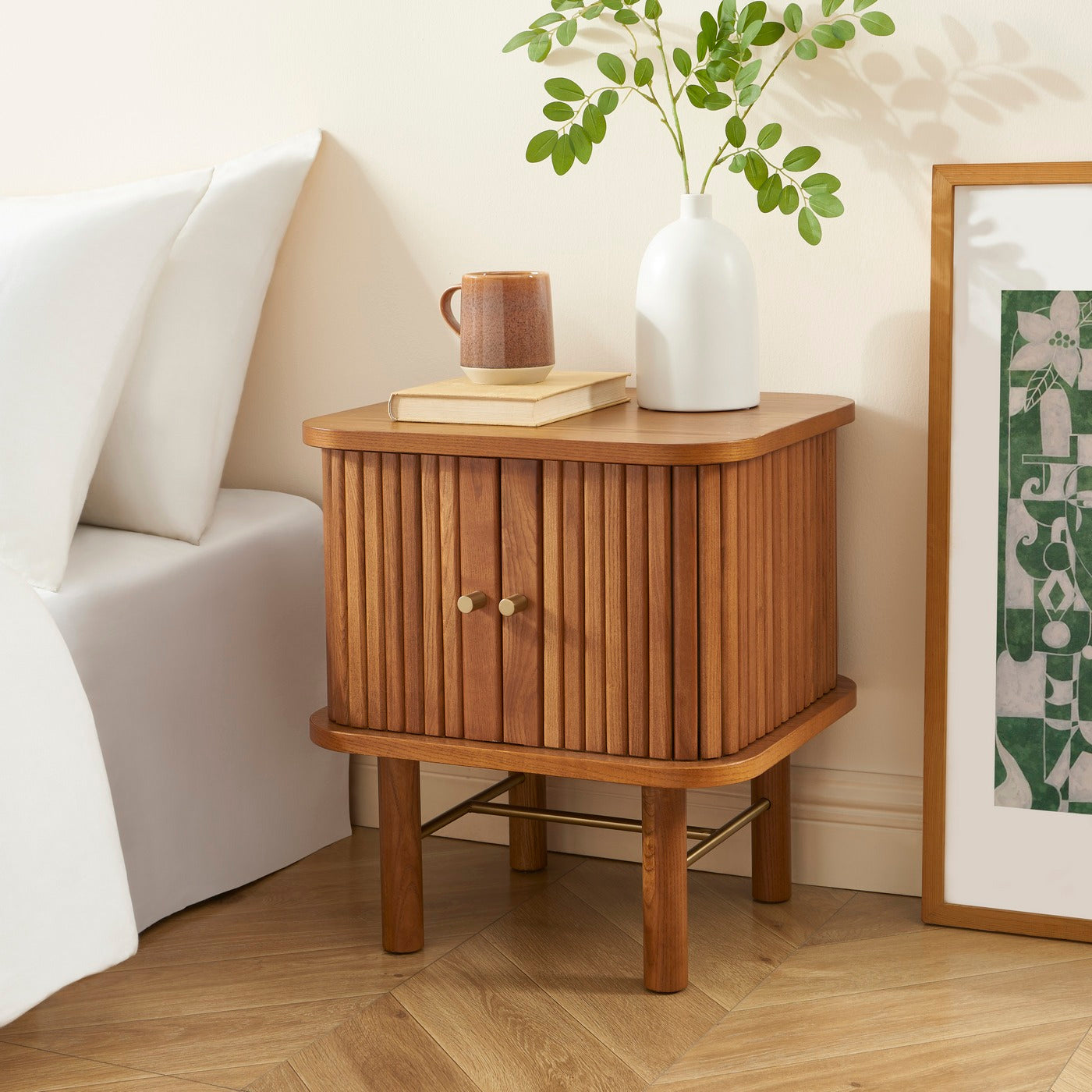 Ernest - Bedside Table - Dark Ash