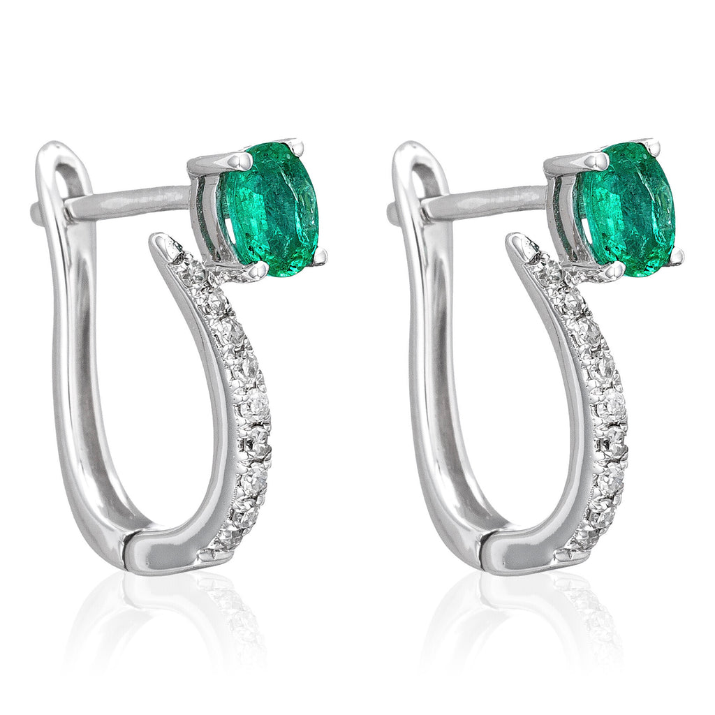 Pendientes "Belle Émeraude" D0,1/18 + Esmeralda 0,35/2