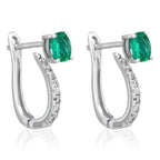 Pendientes "Belle Émeraude" D0,1/18 + Esmeralda 0,35/2