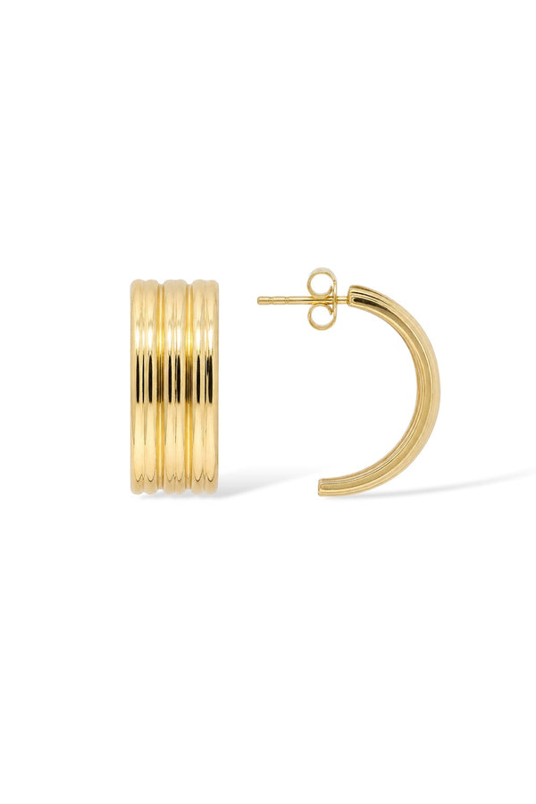 Boucles D'Oreilles "Volutes D'Or" Or Jaune 375/1000