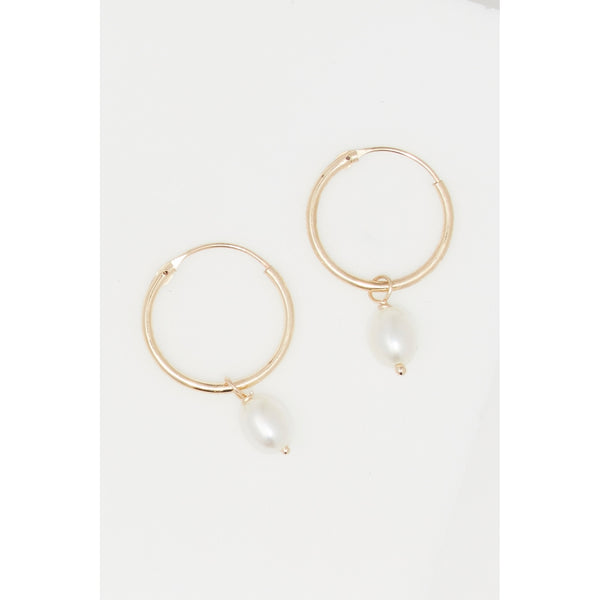 “Gama Pearl” Earrings 375/1000 Yellow Gold - 375/1000 Yellow Gold