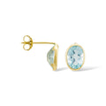 Boucle D'Oreilles "Rond De Topaze" 3,2Ct/2 Or Jaune 375/1000