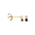 Boucle D'Oreilles "Puces Duo Précieuses 0,16Ct/4" Topaze Et Saphir
