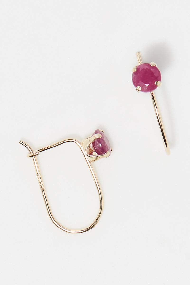 Boucle D'Oreilles "Rubis Envoutant" - Or Jaune