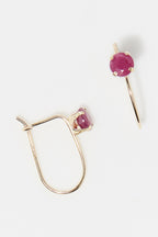Boucle D'Oreilles "Rubis Envoutant" - Or Jaune