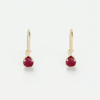 Boucle D'Oreilles "Rubis Envoutant" - Or Jaune