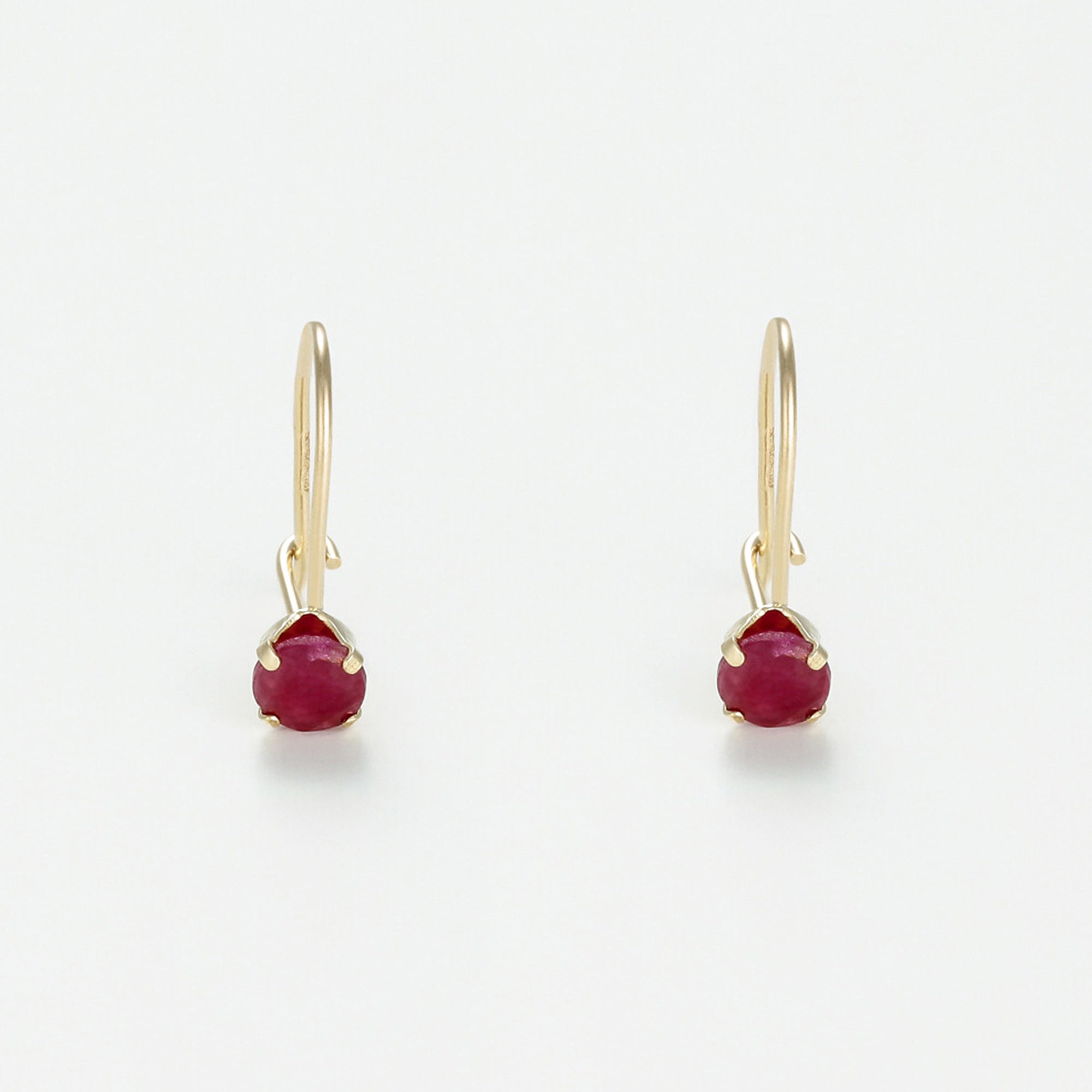 Boucle D'Oreilles "Rubis Envoutant" - Or Jaune