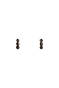 Boucle D'Oreilles "Trio De Puces Saphir 0,24Ct/6" Or Jaune 375/1000