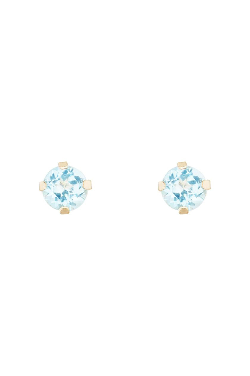 “3Mm Blue Topaz Chips” Earrings: 0.17Ct/2