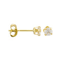 3Mm “Puces” Earrings 375/1000 Yellow Gold And Zirconium