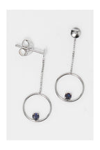 “Sapphire Hoops 0.05Ct/2” Earrings 375/1000 White Gold