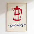 Kitchen - Affiche Espresso - Rouge